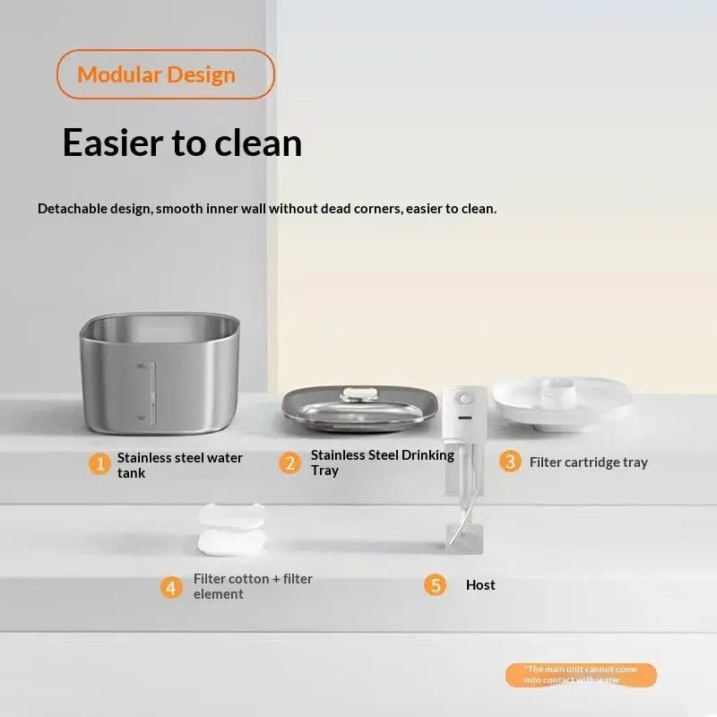 Electric water fountain with rechargeable battery - Paw Loverly