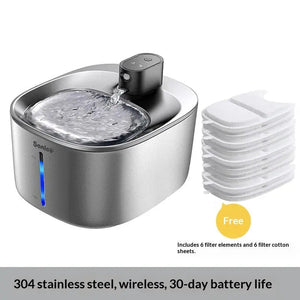Electric water fountain with rechargeable battery - Paw Loverly