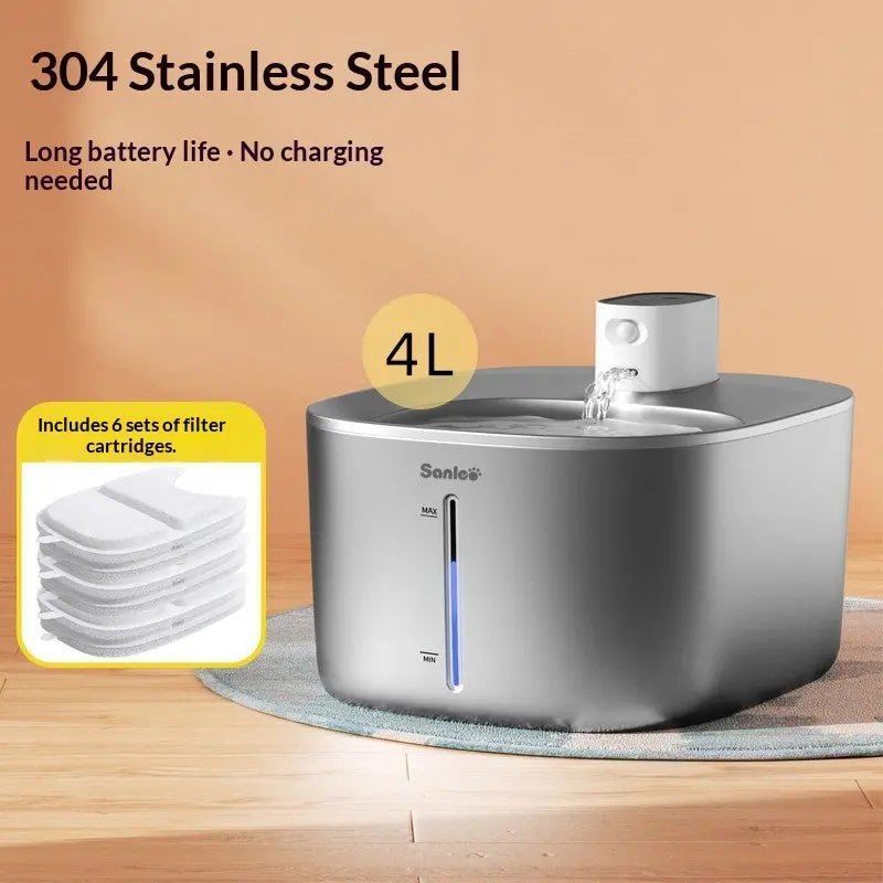 Electric water fountain with rechargeable battery - Paw Loverly