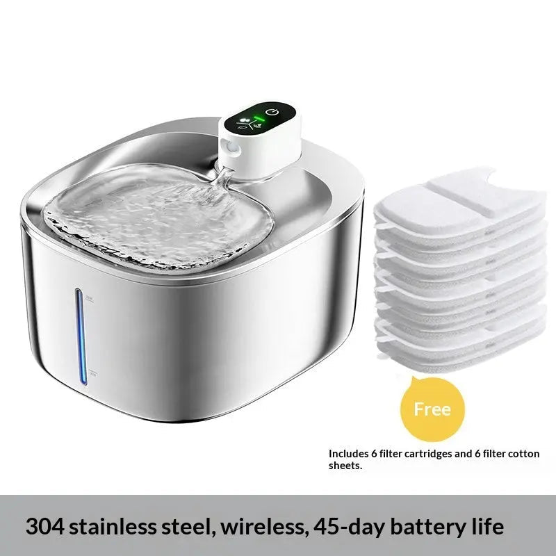 Electric water fountain with rechargeable battery - Paw Loverly